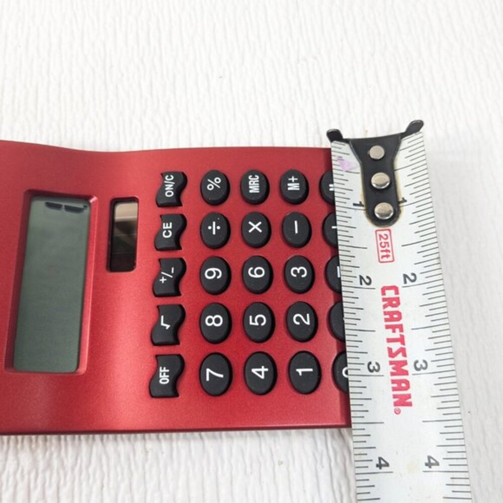 Conoco Phillips calculator red metal promotional item conocophillips clear back - Picture 8 of 9